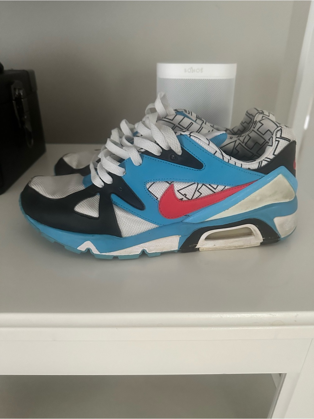 Nike Blue and White Athletic Sneaker Cookbook Display - structube